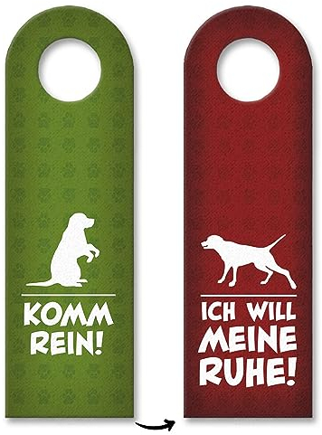 trendaffe - Komm rein oder ich Will Meine Ruhe Türhänger mit Hund Motiv Hunde Laune Böse