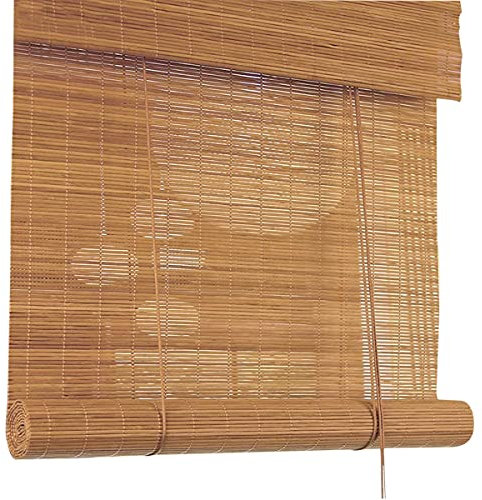 ZH-VBC Bambusrollo 60cm / 80cm / 100cm / 120cm / 140cm Breit, Bambus Rollo, Bambusvorhang Fenster Sichtschutz Rollos Sonnenschutz, Für Innen/Außen/Garten/Fenster,W140xH270cm