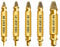 Daoxue Schraubenausdreher Set 5-teilig(Gold) - Linksausdreher Set Profi,Ausdreher,Schrauben Ausdrehwerkzeug,Linksdreher Set,Schraubenentferner,Linksbohrer zum Entfernen leicht beschädigter Schrauben