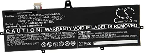 vhbw Akku kompatibel mit HP EliteBook 1030 G3 | x360 1030 G3, 1030 X360 G3 Notebook (6400 mAh, 7,7 V, Li-Polymer)