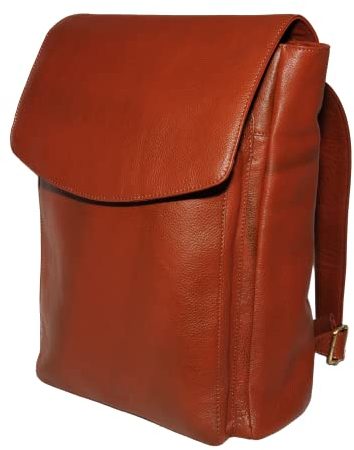 Schloss Bag Leder Rucksack Vintage Braun, Unisex, Echtes Nappaleder, Handverarbeitet, 15,6 Zoll Laptopfach, Businessrucksack für Arbeit, Büro, Schule, Uni, Office, (Braun)