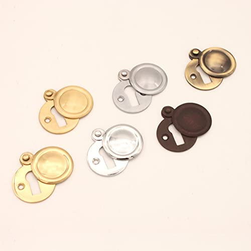 Copertura per serratura a chiave con foro chiuso in stile vittoriano con viti in varie finiture (bronzo invecchiato)