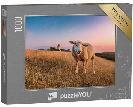 puzzleYOU: Puzzle 1000 Teile „Leuchtturm von Westermarkelsdorf auf der Insel Fehmarn, Deutschland“ – aus der Puzzle-Kollektion Fehmarn