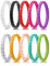 Corato 3mm Silikon Hochzeit Ring für Frauen Damen Bunt Schlicht Ring Set für Reisen, Arbeit oder Sport Größe 59