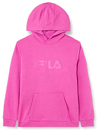FILA Logo Sande Classic Felpa con Cappuccio, Orchidea Viola, 158 cm-164 cm Unisex-Bambini