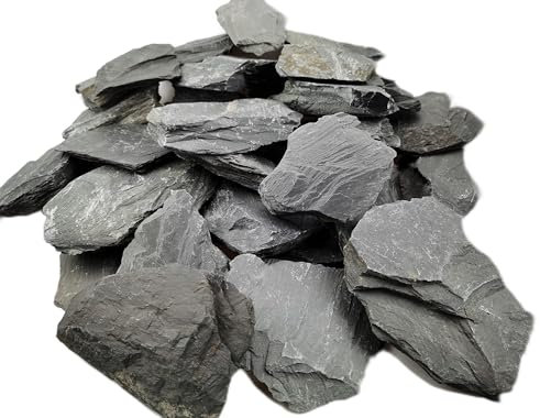Voulosimi Natural Slate Rocks Stone Perfect Rocks Seiryu Rock for Aquariums, Landscaping Model,Amphibian Enclosures, 1-3 inch