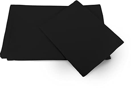 Banzaii Set Asciugamano 95 x 55 cm + Telo Ospite 35 x 55 cm in Microfibra Assorbenti, Leggeri, Compatti ad Asciugatura Rapida Ideali per Piscina, Spiaggia, Palestra, Viaggi, Nero
