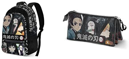 Demon Slayer Taisho Sac à dos Fight + Trousse à Crayons Triple FAN 2.0