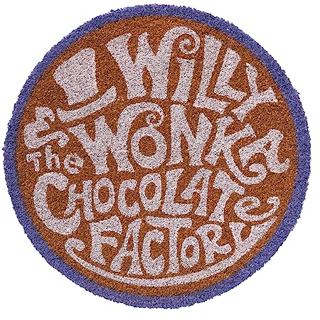 Grupo Erik Kokosmatte Fußmatte Willy Wonka Wonka Schokolade Schmutzfangmatte 60x40 - Fußabtreter Außen und Fußmatte Innen - Türvorleger mit Offizieller Lizenz