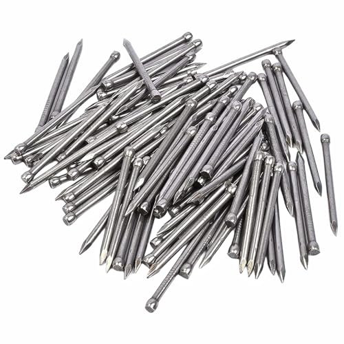 Yajumgato Oval Steel Nails Carbon Steel Panel Pins Hand Drive 35 mm/1.38 Inch Lost Head Nail Quantity is About 120-130 Pcs