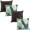 Dalicoco Cojines Sofá Con Relleno Incluido, 4 Unidades Oscuros Y Florales para Sofás De Salón Y Decoración Hogar. Fundas 45 X 45 Y Rellenos, Pack para Cama