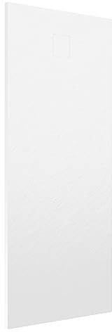 Piatto Doccia 70x160 cm Bianco Effetto Pietra Rettangolare in SMC Riducibile Samos
