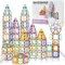 IMAGIMAGS Magnetic Building Tiles, 108 Piece Palatial Set for Boys Girls Kids, Pastel Magnetic Tiles Activity Building Block Toddler Toys, STEM, Children Ages 3 Years +