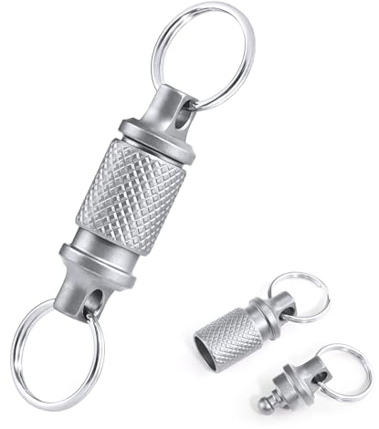 twirush Titan Schlüsselanhänger, Abnehmbarer Schlüsselanhänger mit Schnellverschluss, Doppelten Swivel Drehgelenk Schlüsselkette, Kuppler-Schlüsselanhänger für Bag Handtasche & Gürtel