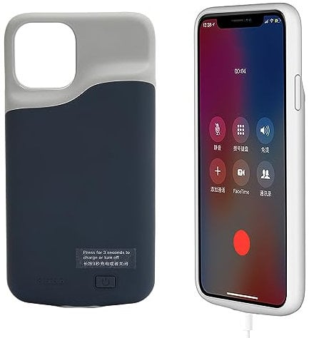 Battery Case for IOS Phone 11 Pro (5.8 Inch), 6000mah Portable Rechargeable Battery Pack, Mobile Phone Wireless Charging Case, Extended Battery Charger Case for IOS Phone 11 Pro