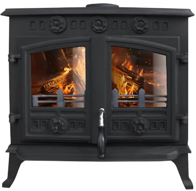 NRG Defra Approved 10KW Multifuel Stove Eco Design Cast Iron Fireplace Type A