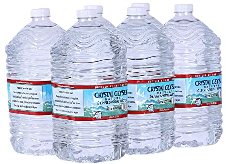 Crystal Geyser 12514CT Eau de source alpine, bouteille de 1 gal, 6/caisse