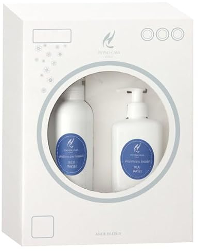 HYPNO CASA - Cofanetto Profumazione Tessili con Profumatore Bucato 200ml e Spray per Tessuti 250ml (Blu)