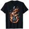 E-Gitarre mit Flammen T-Shirt