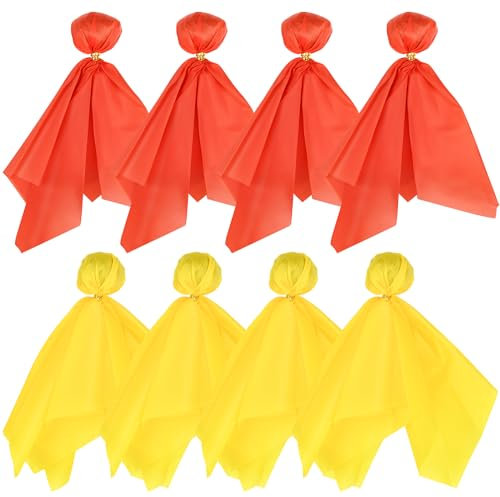 2/4/8pcs Football Penalty Flags, Football Challenge Flags, Referee Flag for Football Party Accessory(8pcs Model A, Yellow and Red)