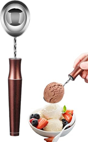 Cuchara para helado pequeña,Cuchara para bolas de frutas - Cuchara de Bolas para Melones con Mango Ergonómico,Cuchara multifuncional para melones, dispositivo portátil antideslizante para