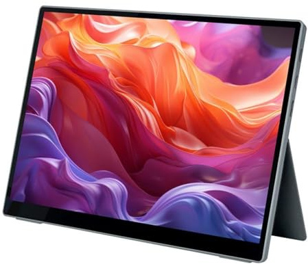 Fabater Portable Monitor, 10.5 1920 X 1280 IPS Small Touchscreen Monitor, Eye Care Screen External Monitor for Laptop PC Computer, Kickstand & Build in Dual Speaker