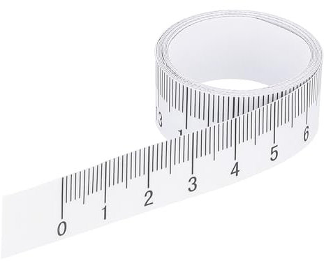 PATIKIL Adhesive Ruler, 100cm Backed Tape Measuring Tape Sticker Tape Waterproof for Workbench Sewing Saw Drafting Table,White Background Black Text