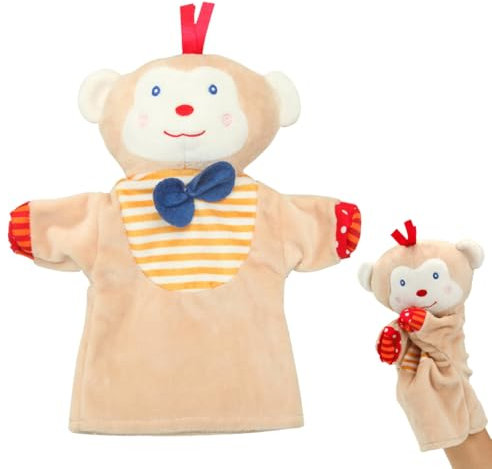SULIUDAJI Burattino A Mano Giocattolo Peluche Simpatico Animale Burattino A Mano Per Neonati E Bambini, Scuola Di Burattini Teatrali Spettacoli Giocattoli Per Bambini Bambola Scimmia