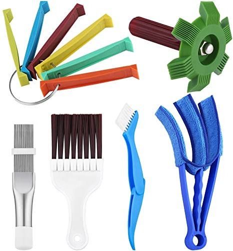 Hermosiey 6-Teiliges Lamellen-Reiniger-Set für Klimaanlagen, FCR6-Lamellenkamm-Kondensator, Luftauslass-Reiniger, Verdampfer-KüHler-Reparatur-Reinigungswerkzeug-Set