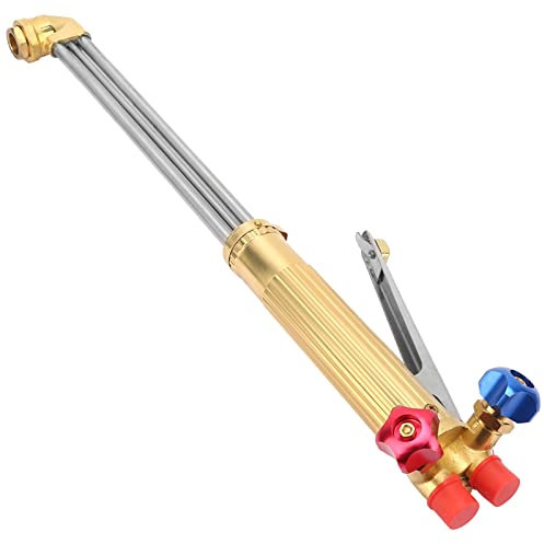 Chalumeau de coupe d'oxygène et d'acétylène en acier inoxydable, poignée à pression équilibrée, tuyau de soufflage de gaz de 50 cm, torche de soudage pour la coupe du métal