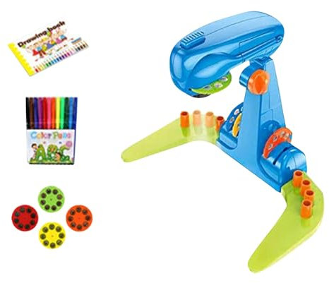 Kids Projection Drawing Toy,Smart Projector Draw Sketch Toy,Projection Drawing Sketcher with 32 Cartoon Patters,Adjustable Art Sketcher Trace and Draw Projector