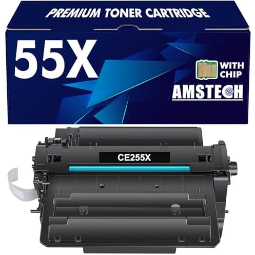 55X CE225X Schwarz Toner Kompatibel als Ersatz für HP 55X CE255AD CE255X Laserjet Enterprise P3015DN P3015D Pro 500 MFP M521 M521DN M521DW M525 M525F M525DN M525C P3015X P3016 P3011 (1er-Pack)