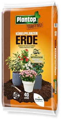 Plantop Kübelpflanzerde torffrei 40 Liter – Spezialerde für große Kübelpflanzen & Gehölze – Mit Lava Perlite & Depotdünger – Strukturstabil & nährstoffreich – 100 % torffreies Kultursubstrat 40,0 L
