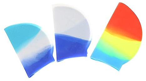 ARTSEWPLY 3 Pezzi Cuffie Silicone per Adulti Impermeabili e Elastiche Assortiti Accessorio per Nuotare Piscina Colore Casuale