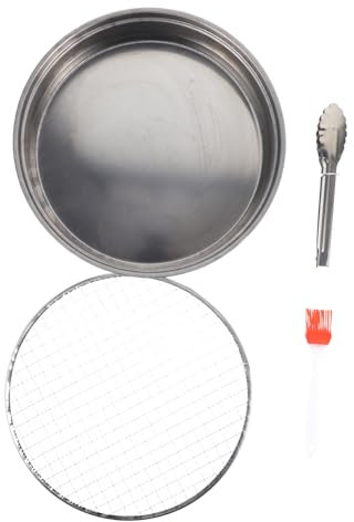 BESTonZON Plancha De Barbacoa Al Aire Parrilla Portátil De Desechable Acero Inoxidable Ligera y Duradera