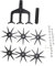 Yosoo Health Gear Manuel de Culture du Sol Polyvalent Garden Scarificateur de Sol 2 dans 1 Cultivateur de Talle de avec 3 Vannes pour Le Mélange de de
