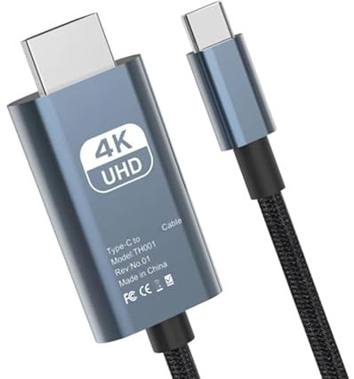 Cavo da USBC a HDTV 4K 60Hz-Adattatore di proiezione dello schermo Type-C a HD | Cord del telefono al convertitore TV | Cavo di visualizzazione universale | Monitora il connettore