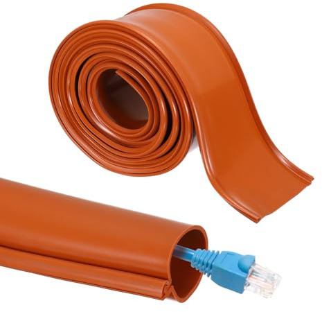 sourcing map Manicotto per la gestione dei cavi da 3 m, ID da 3 cm, flessibile, copertura isolante a scatto, protezione per sottostazione, reti elettriche ad alta tensione, rosso