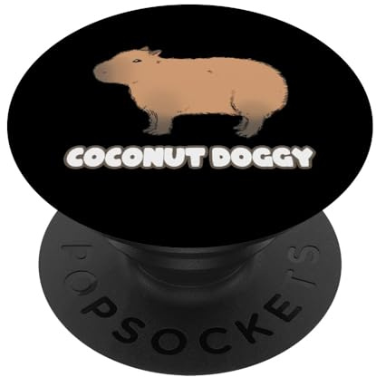 Coconut Doggy Capybara Meme PopSockets Klebender PopGrip