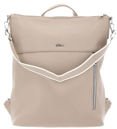 s.Oliver Rucksack Schultertasche Backpack Brown beige