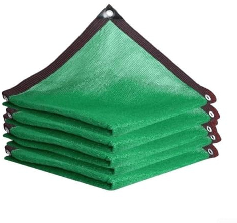 HEIBTENY Voile d'ombrage en polyéthylène vert, 2 x 4 m, pour extérieur, jardin, piscine, balcon, cour, tissu anti-UV offrant un espace frais pour la relaxation et les réunions (3 x 5 m)