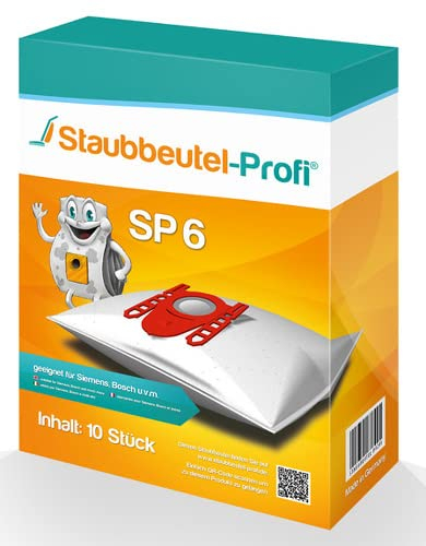 20 Staubsaugerbeutel geeignet für Siemens Z4.0 Z 4.0 Z3.0 Z 3.0, Made in Germany (SP6 mit Kunststoffkopf) von Staubbeutel-Profi®