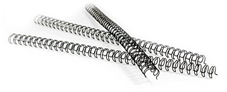 Pavo - Spirales de reliure métallique premium A4, 6,4 mm, 34 boucles, pas 3:1, capacité 1–35 feuilles, noir, lot de 100-8001675