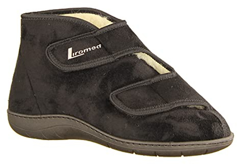 LIROMED Herren Hausschuhe 477-3085 Schwarz - VERBANDSCHUHE, Schwarz schwarz 227423