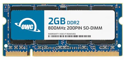 OWC - 2GB Memory Upgrade Modul - PC6400 DDR2 800MHz SO-DIMM für Apple iMac Intel (April 2008), MacBook (White) 213GHz (May 2009), und kompatible PCs