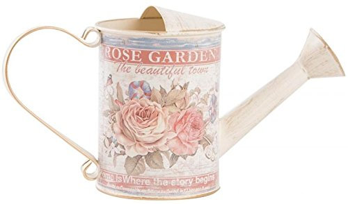 Arrosoir métal décor Roses - 30 cm