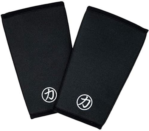 Fuerza tienda 7 mm neopreno rodilla mangas – negro (par)