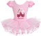 Lito Angels Vestito Tutu Ballerina Bambina, Body Gonnellino Danza Classica Balletto Taglia 6-8 Anni, Manica Corta, Rosa (Etichetta in Tessuto XXL)