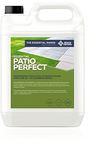 StoneCare4U Patio Perfect - 5 Litre - Patio Cleaner & Algae Remover - Easy Spray and Leave Application Stone Cleaner - Mould Remover & Moss Killer for Paths and Drives
