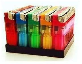 dura 230 LOT DE BRIQUETS ELECTRONIQUES RECHARGEABLES COULEURS TRANSPARENTS MAXI SLIM X50